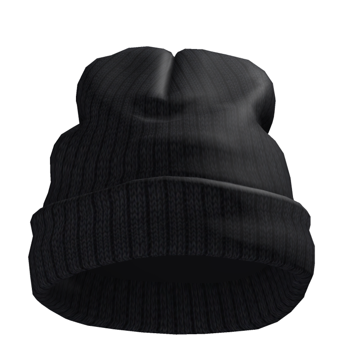 Large Worn Black Beanie