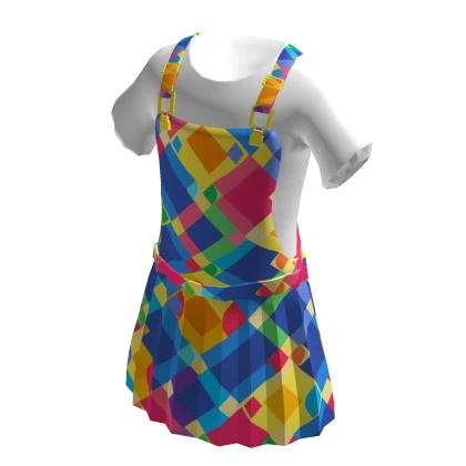 Rainbow overall dress store