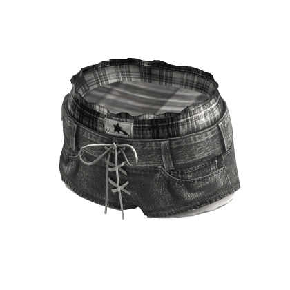💗Y2K LACE UP LAYERED SHORTS_BLACK thumbnail