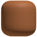 Faceless Dark Orange Head
