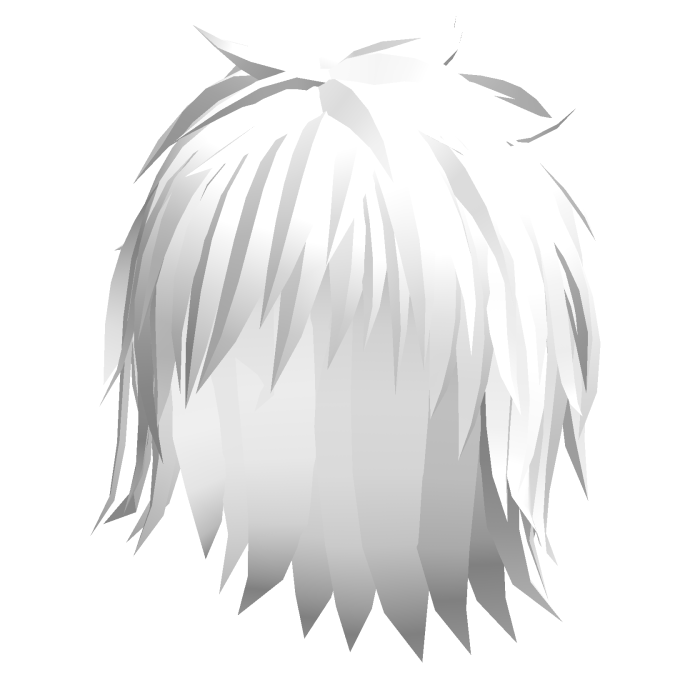 White Long Messy Anime Moe Hair 35.