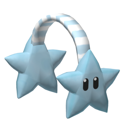 [NEW 🚨] Baby Blue Super Cute Star Face Earmuffs Roblox item