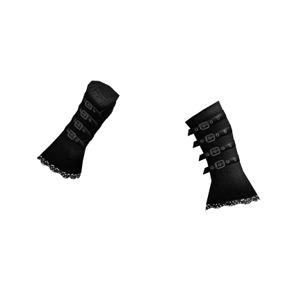gothic arm warmers w buckles black thumbnail