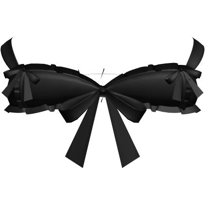 Ი𐑼 cutesy black ruffled bow top