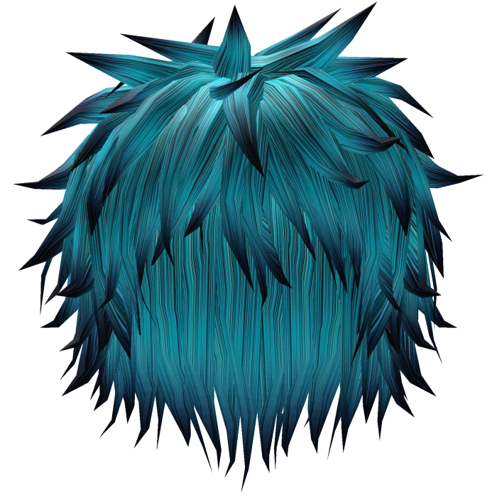 cyan emo hair