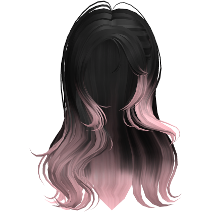 Lush Wispy Wavy Hair (Black&Pink) Roblox item