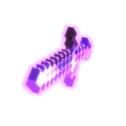 [In Game Glow] Holdable Hell Steel 8 Bit Sword