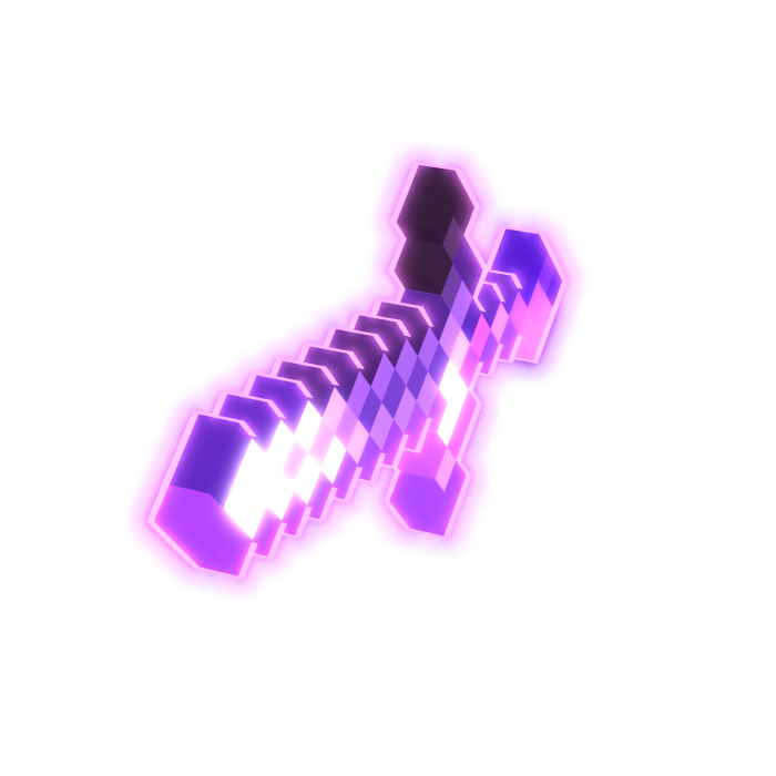 [In Game Glow] Holdable Hell Steel 8 Bit Sword