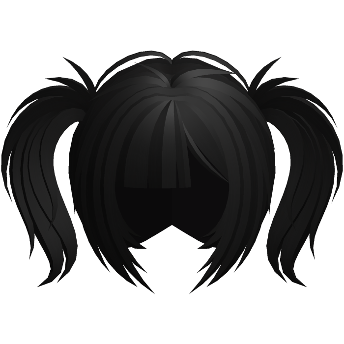 emo vkei moe scene ponytails black