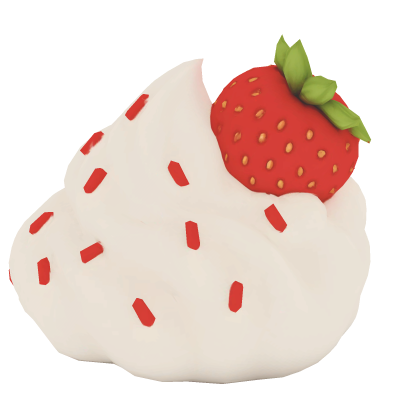 strawberry whipped cream Roblox item