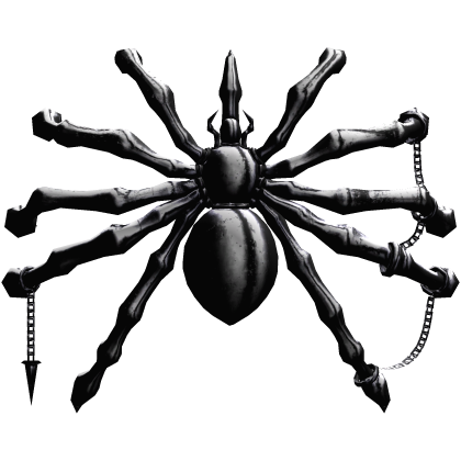 Chrome Arachnid Mask | Spider Goth Chains Spikes Roblox item