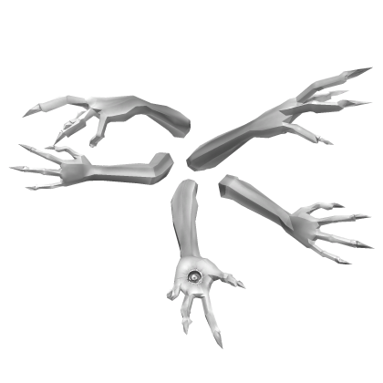 White Demonic Cursed Back Arms Roblox item