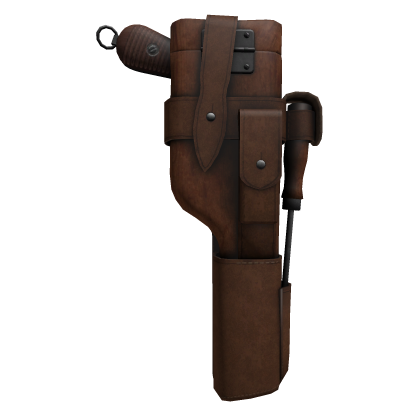 German C96 Brown Leather Broom Handle Holster  Roblox item