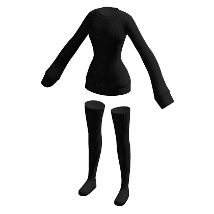 Oversized Black Sweater w/ Socks thumbnail