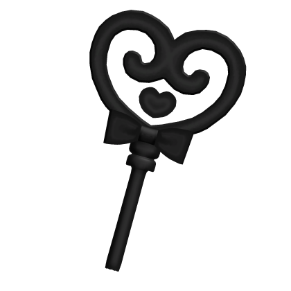 adorable little heart princess wand in black Roblox item