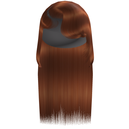 Sleek Side Swoop Bang Straight Hair (Ginger)