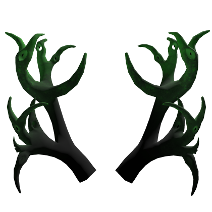 Creepy green glowing eye antlers (Addon)  Roblox item