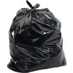 black garbage bag