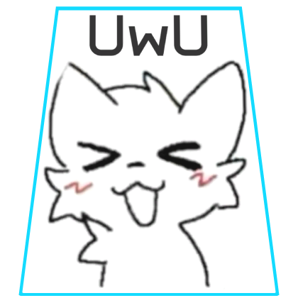 Cute Blue & White UwU Cat Cape Roblox item