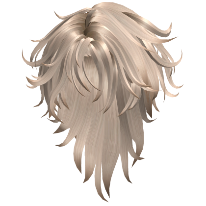 Long Textured Wolf Cut Hair - Champagne Blonde