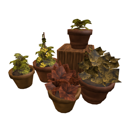 Cozy Fall Nature Cottagecore Potted Plants (Back)