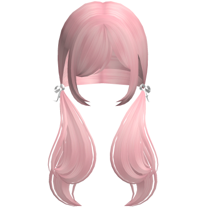 Pink Pigtails w White Bow thumbnail