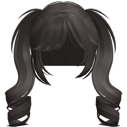 sweet dolly princess curled pigtails dark brown Roblox item