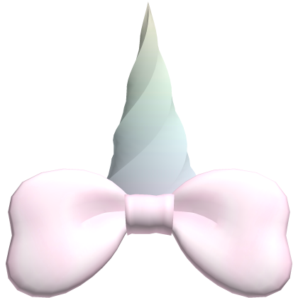 dainty little magical pink bow w/ pastel horn