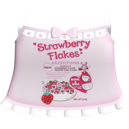 ୨୧ : kawaii pink strawberry flakes baby frill tank