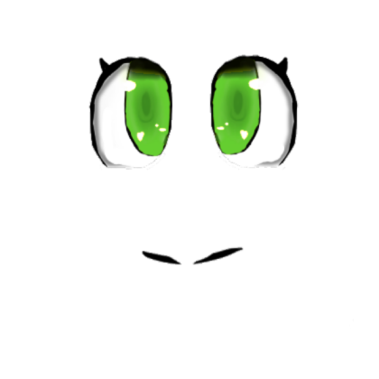 Girl anime face green eyes Roblox decal