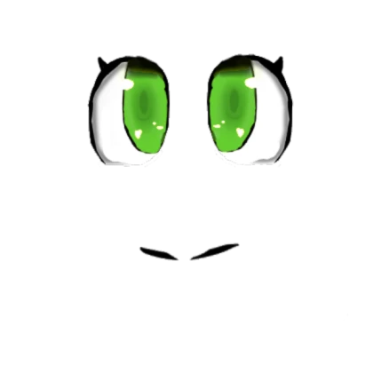 Girl anime face green eyes
