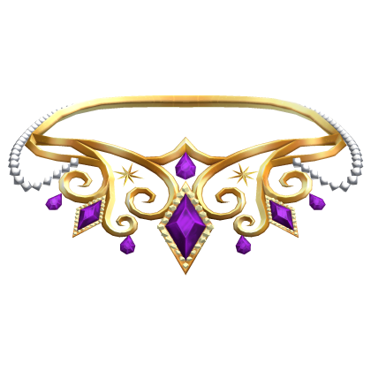 Majestic Purple and Gold Jeweled Royal Necklace