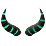 Green Dark Steel Horn