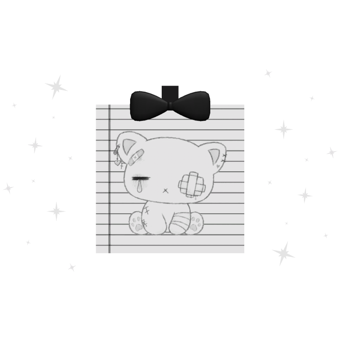 ꒰𖹭꒱ Cute Kawaii Sad kitty face poster/paper .ᐟ 