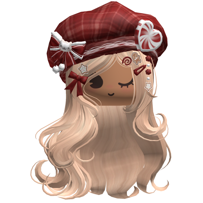 ♡ Christmas Swirls w/ Beret (Blonde)