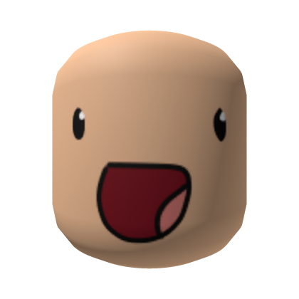 Awesomely Happy :D Face (Peach Skintone) Roblox item
