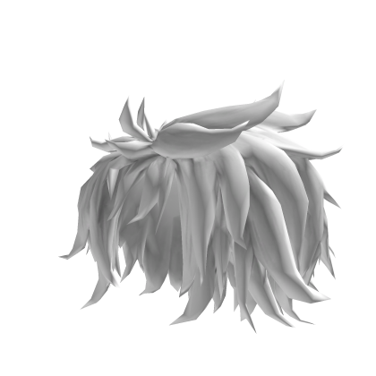 White anime hair with twisted strands