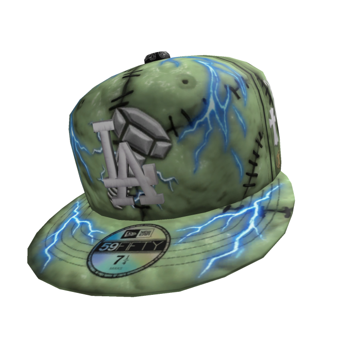 Frankenstein Halloween Tilted Fitted Hat