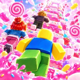 Tower where candies fall from above icon
