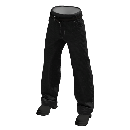 Baggy Pants W/ Belt & Platformers (Black)