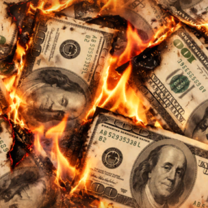 Burning Money Background