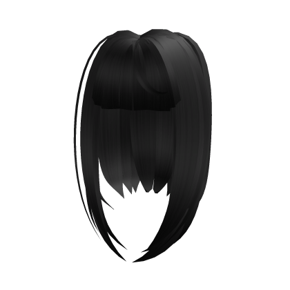 ୨♡Straight black hair with bangs♡୧ thumbnail