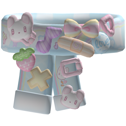 ♡ Kawaii decora winter baby blue bunny scarf thumbnail