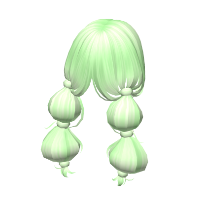 -',ৎ Loose Anime Bubble Braids in Green