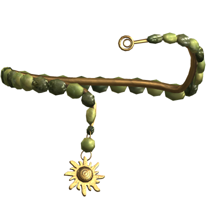 ☆ Boho Green Beaded Sun Arm Cuff