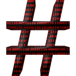 Red Hacker Pound Sign