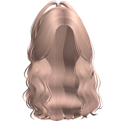Strawberry Blonde Long Curly Half Up Ponytail Hair Roblox item