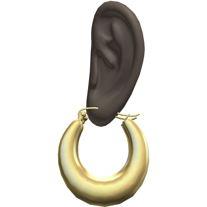 Lightweight Vintage Hoop Gold Earrings Ears