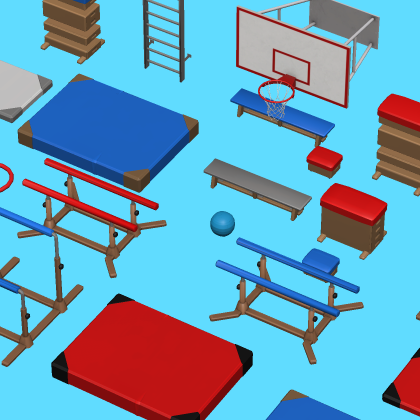 Low Poly Textured School Roleplay Gym Pack