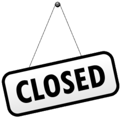 Transparent Closed Sign Roblox decal